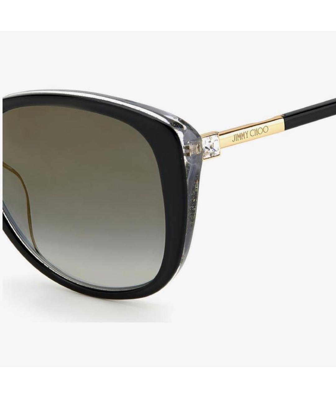JIMMY CHOO Черные пластиковые солнцезащитные очки, фото 6