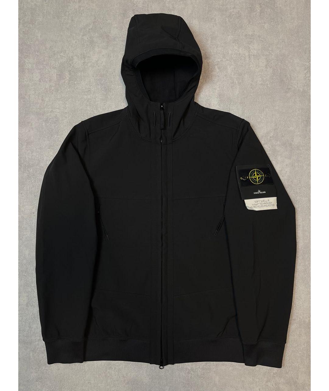 STONE ISLAND Черная полиамидовая куртка, фото 2