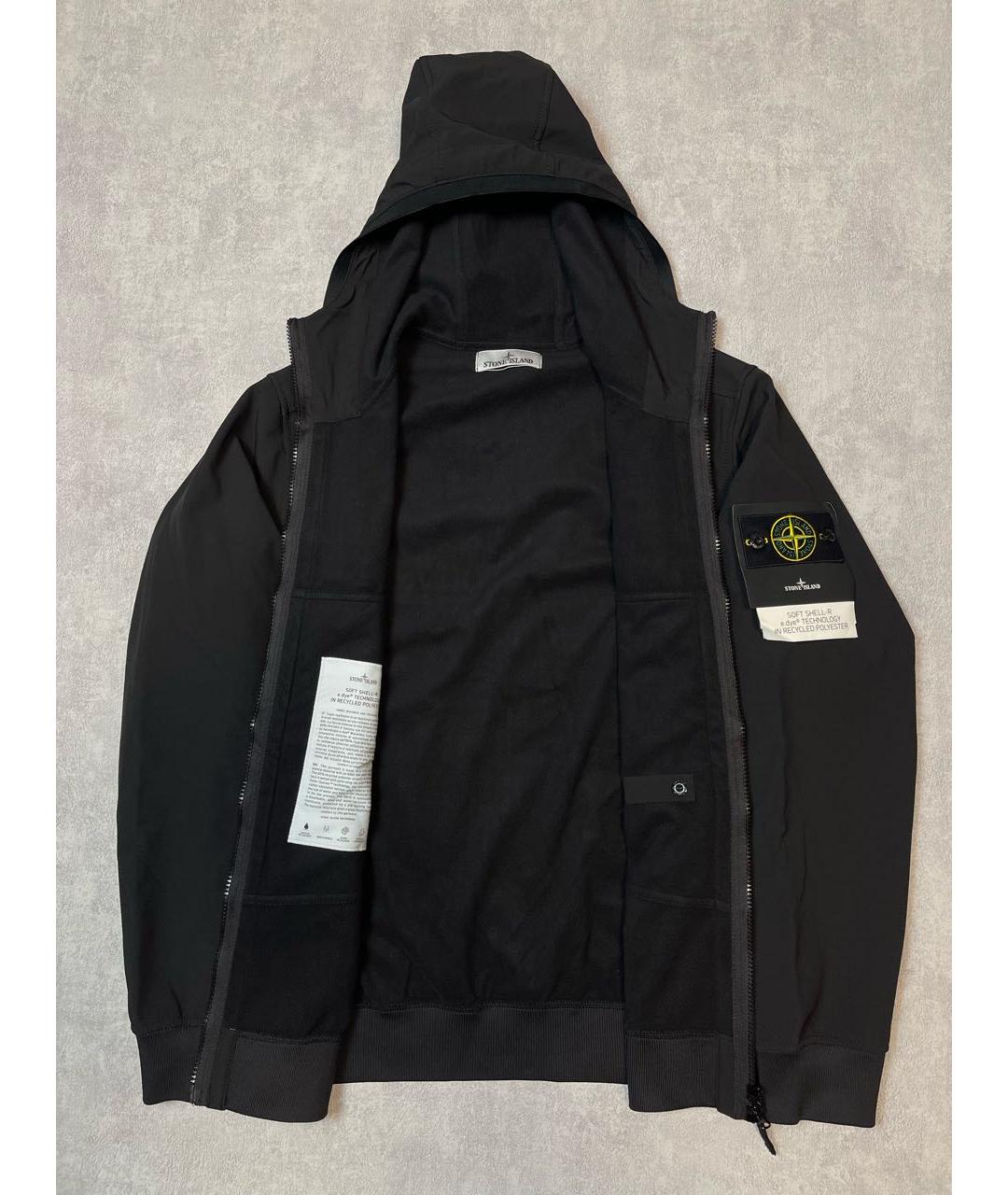 STONE ISLAND Черная полиамидовая куртка, фото 4