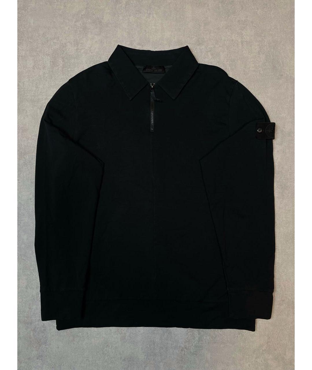 STONE ISLAND Черный хлопковый джемпер / свитер, фото 2