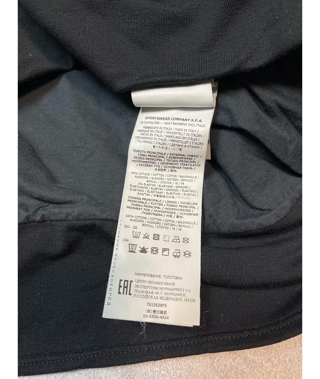 STONE ISLAND Черный хлопковый джемпер / свитер, фото 6