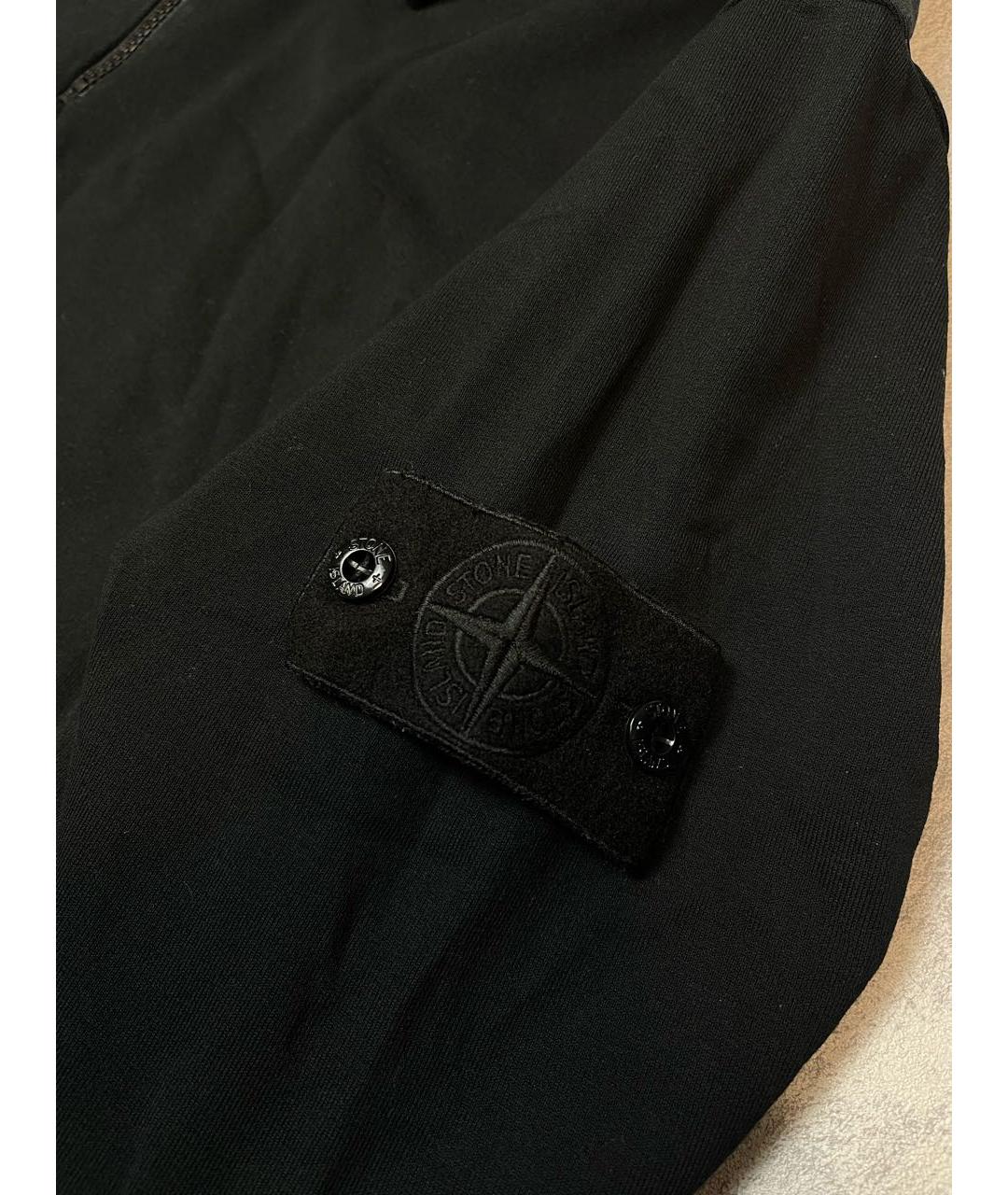 STONE ISLAND Черный хлопковый джемпер / свитер, фото 5