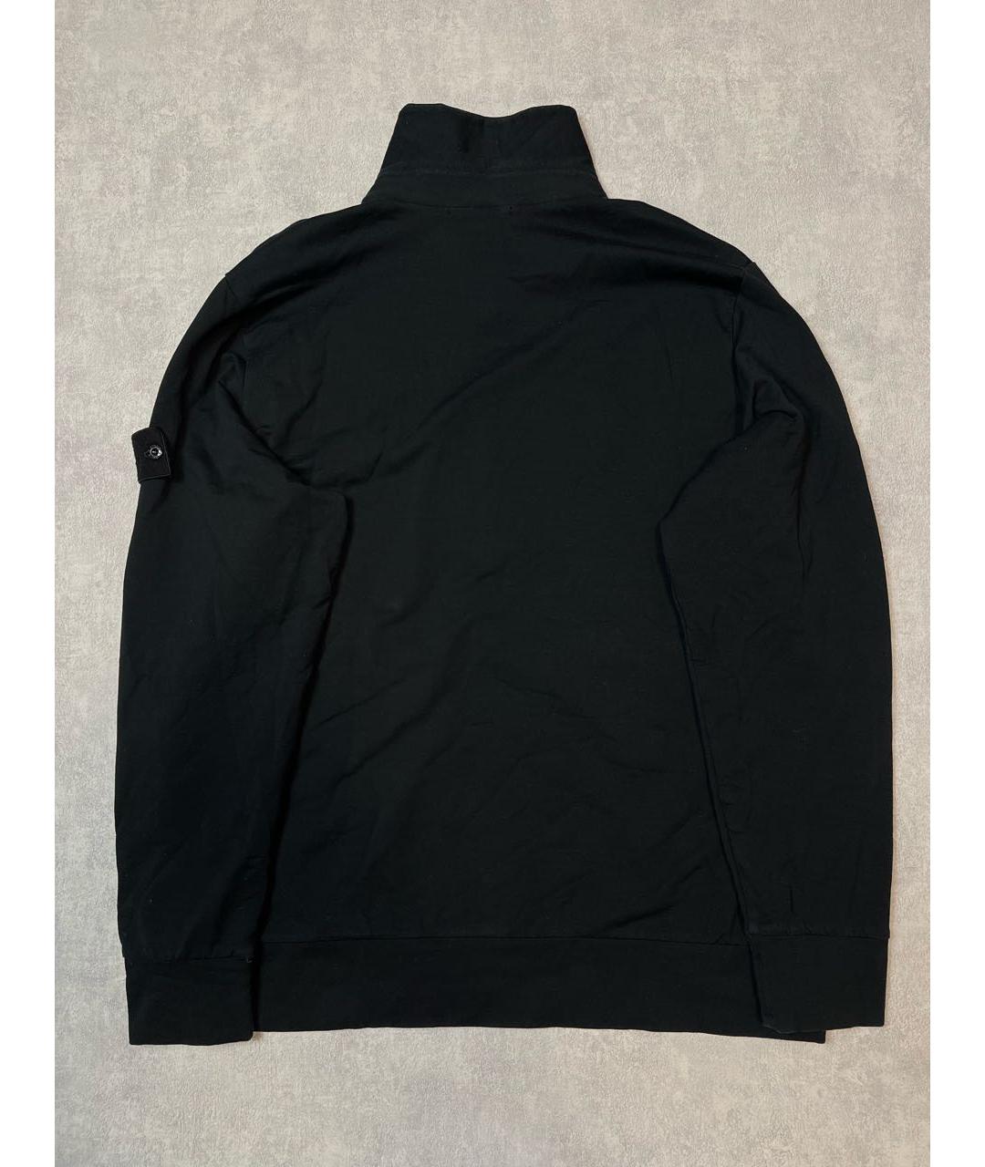 STONE ISLAND Черный хлопковый джемпер / свитер, фото 3