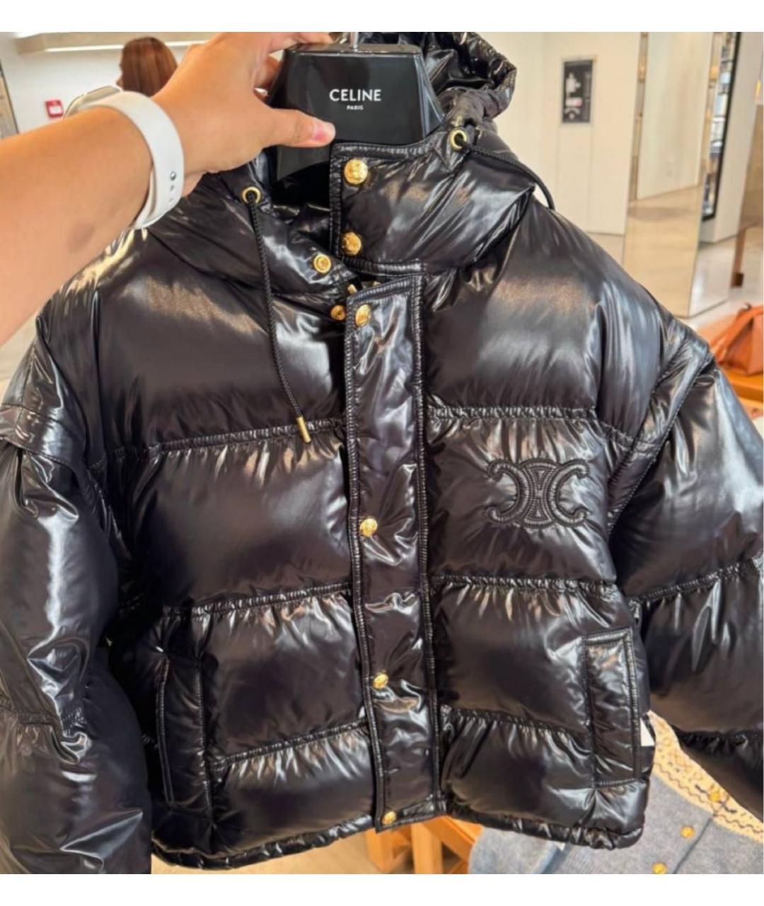 CELINE Черный пуховик, фото 3