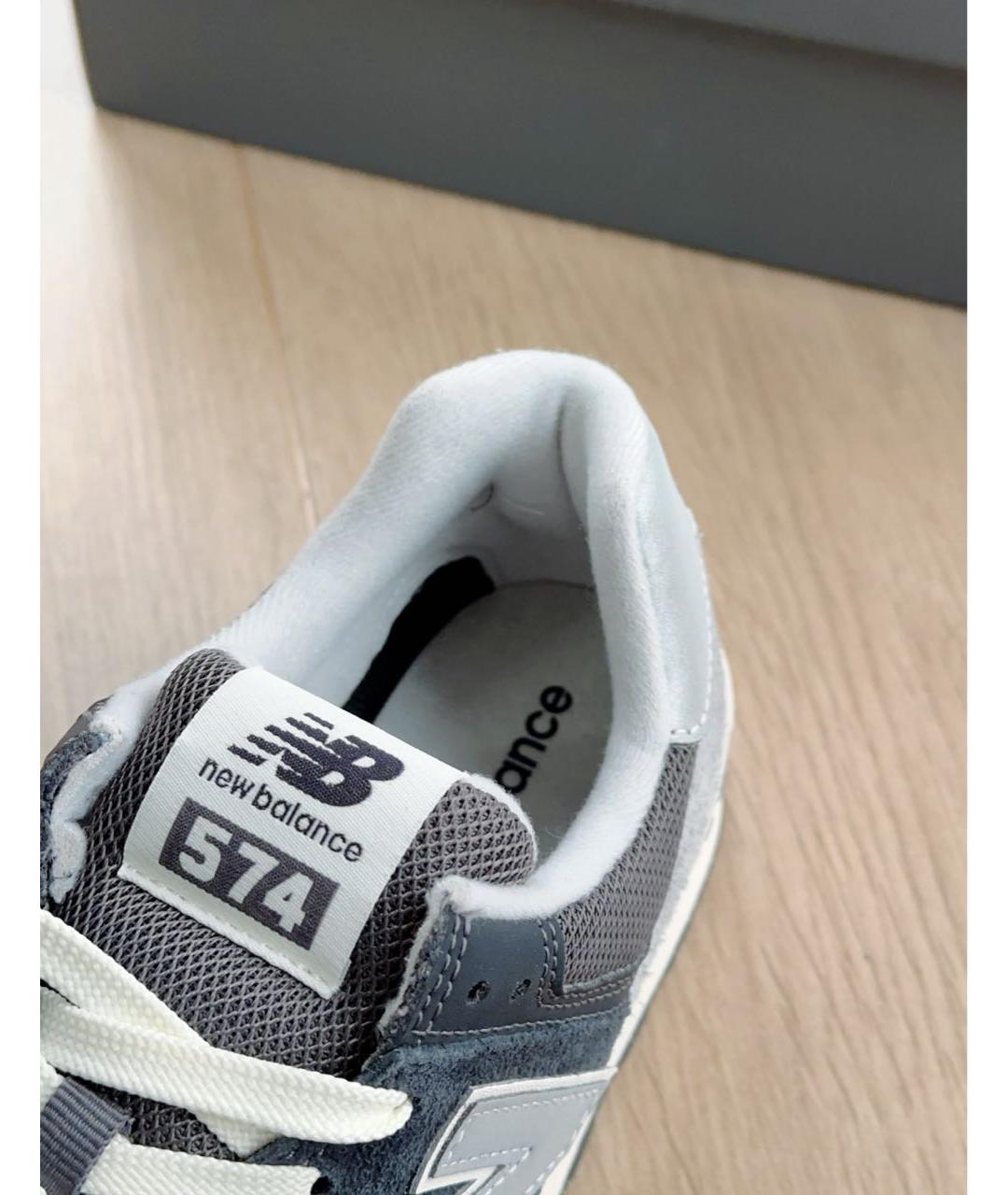 NEW BALANCE Черные замшевые низкие кроссовки / кеды, фото 7