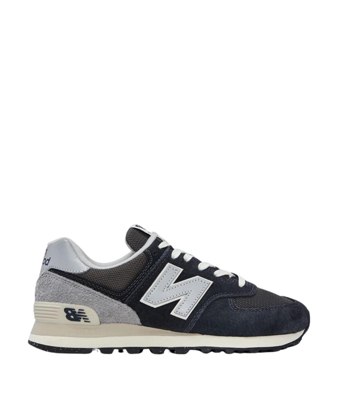 NEW BALANCE Черные замшевые низкие кроссовки / кеды, фото 1