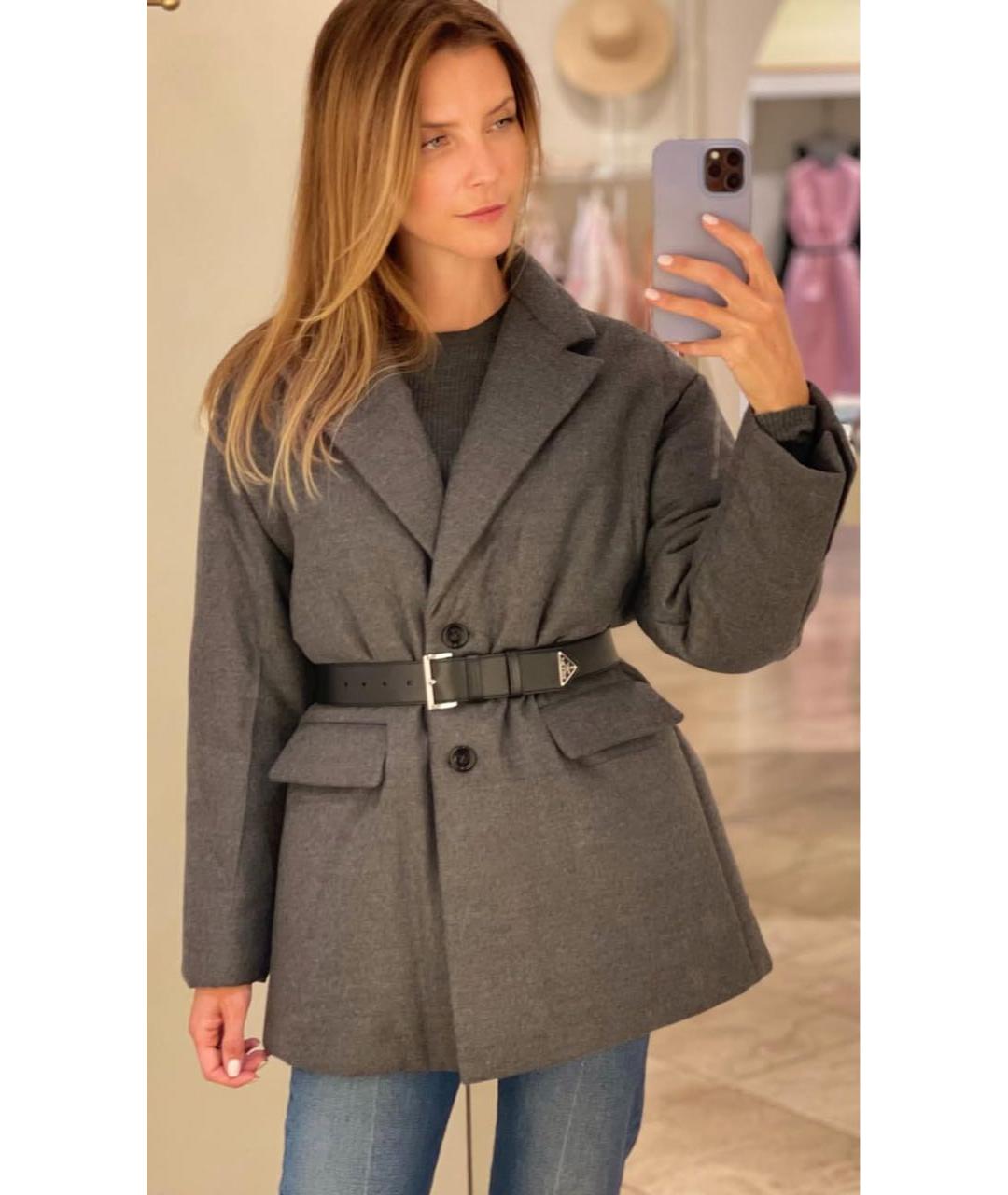 PRADA Серый кашемировый пуховик, фото 2