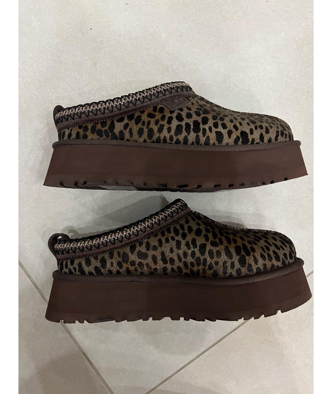 UGG AUSTRALIA Коричневые текстильные мюли, фото 9