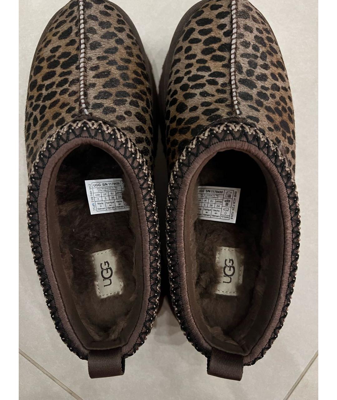 UGG AUSTRALIA Коричневые текстильные мюли, фото 3