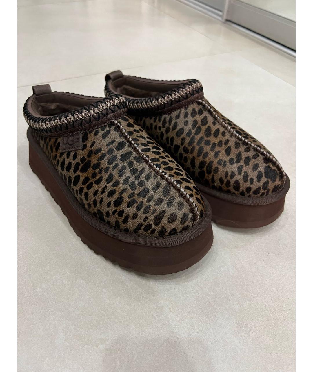 UGG AUSTRALIA Коричневые текстильные мюли, фото 7