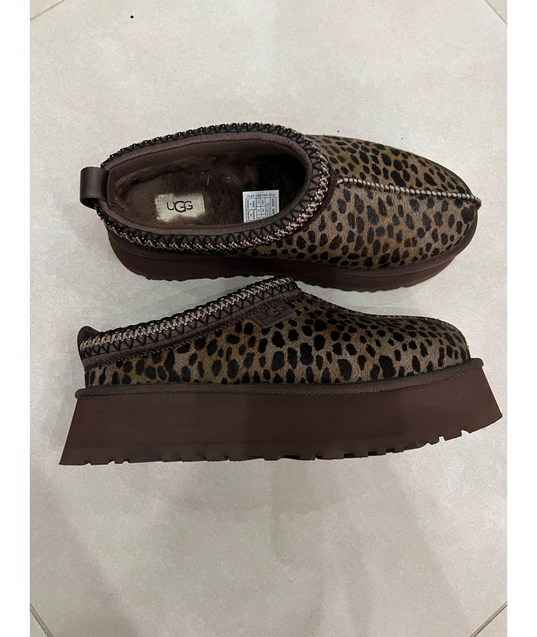 UGG AUSTRALIA Коричневые текстильные мюли, фото 8