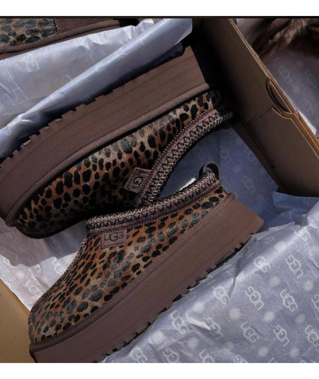 UGG AUSTRALIA Коричневые текстильные мюли, фото 5