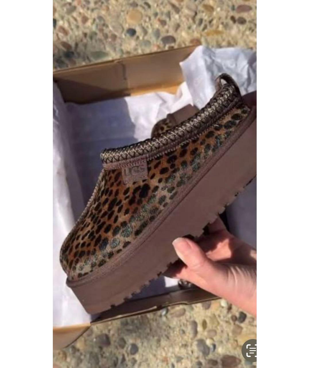 UGG AUSTRALIA Коричневые текстильные мюли, фото 6