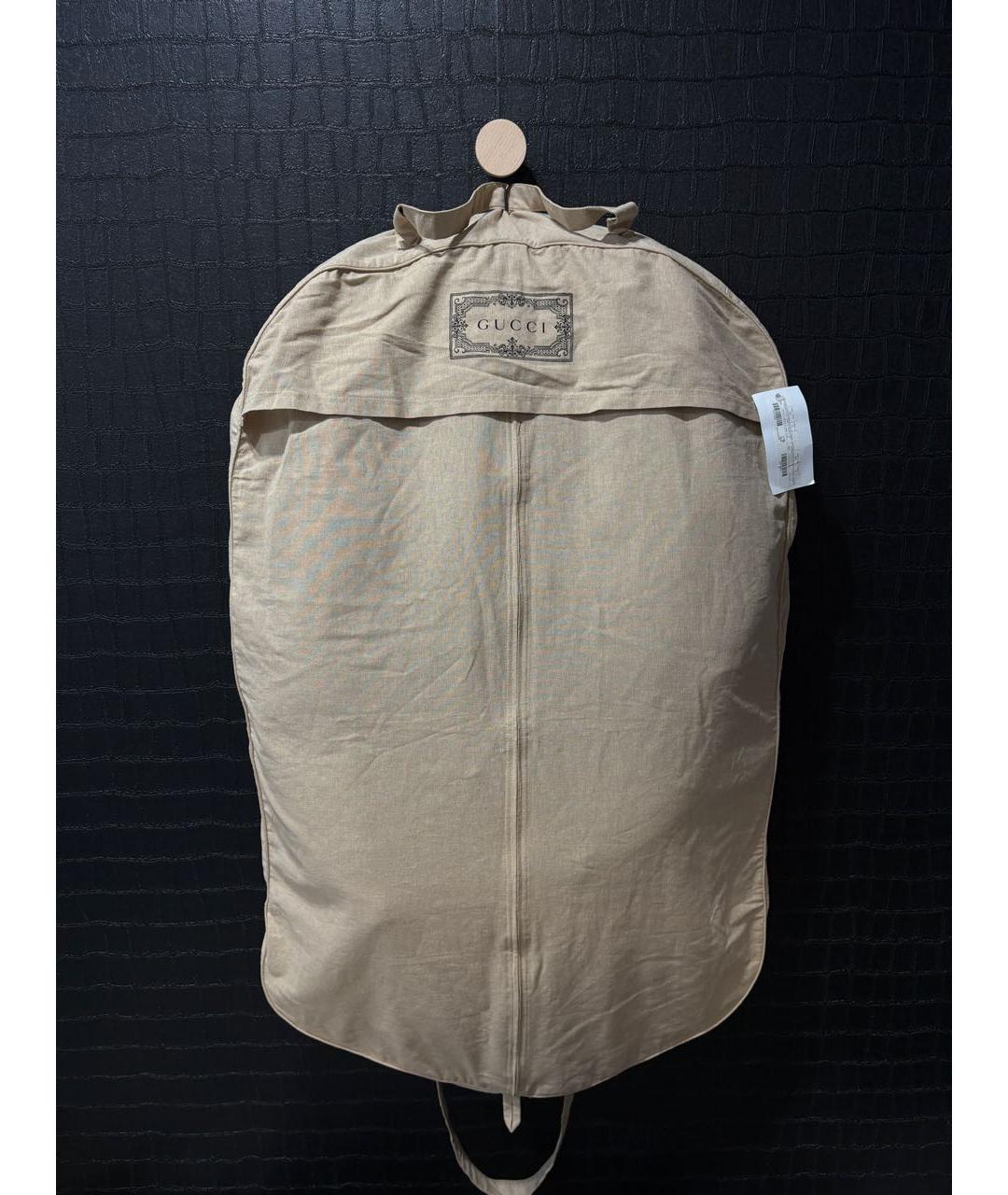 GUCCI Бежевый хлопко-эластановый пуховик, фото 4