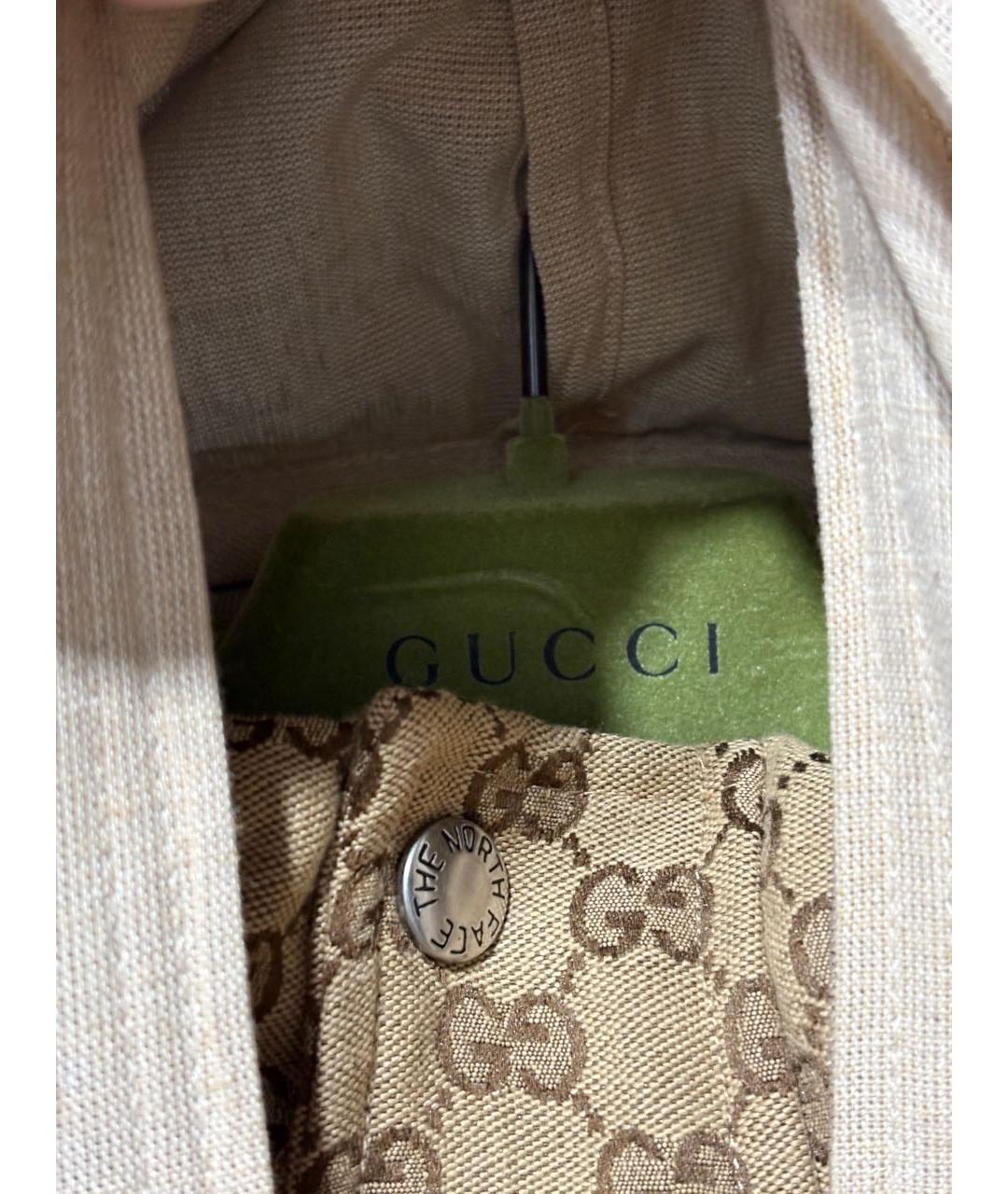 GUCCI Бежевый хлопко-эластановый пуховик, фото 6