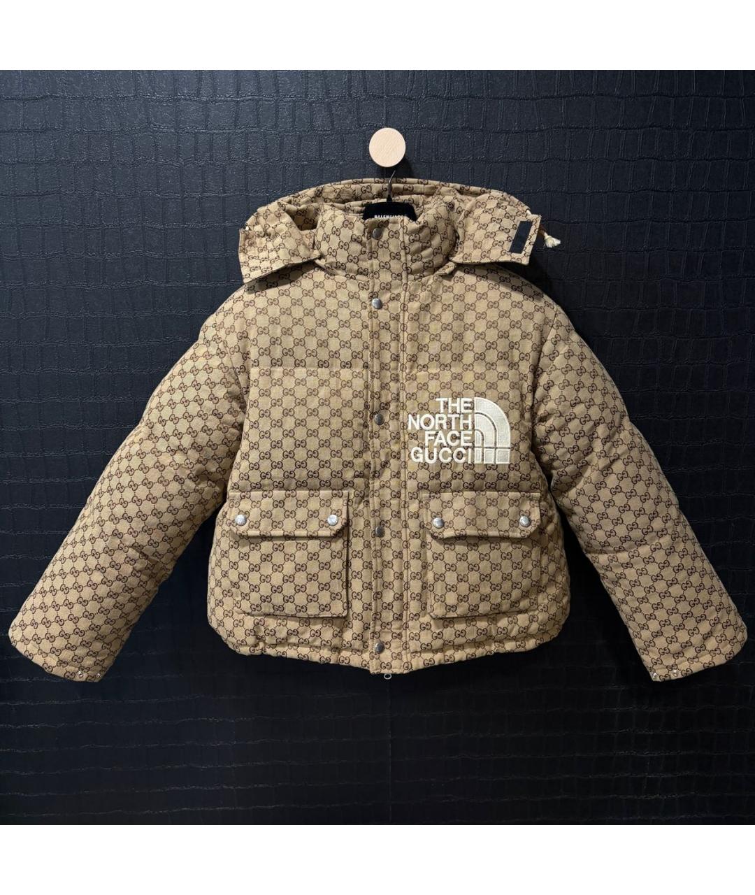 GUCCI Бежевый хлопко-эластановый пуховик, фото 9