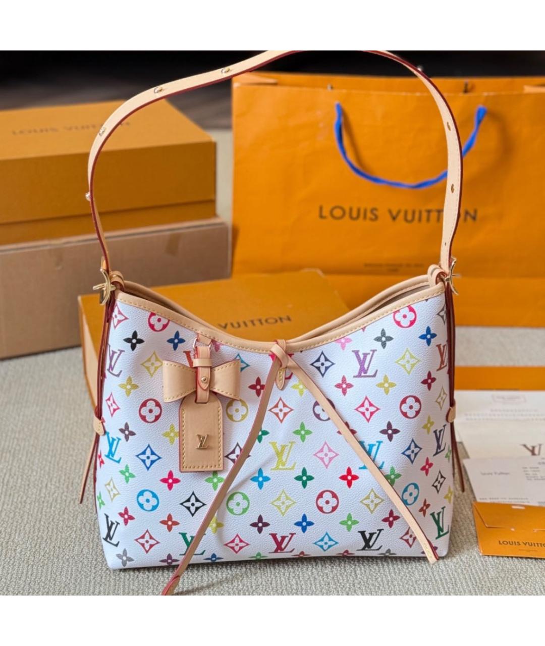 LOUIS VUITTON Белая сумка через плечо, фото 2