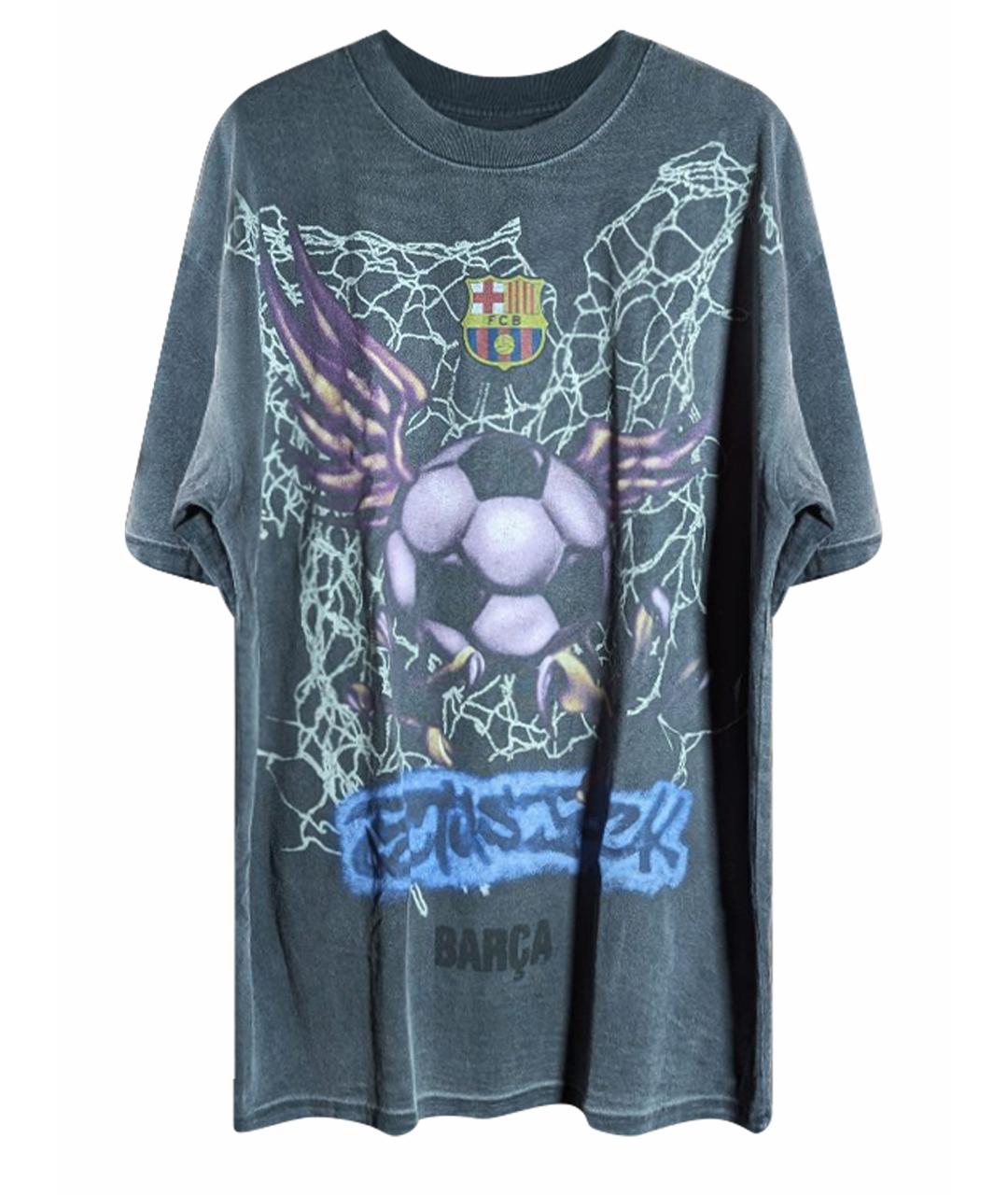 CACTUS JACK BY TRAVIS SCOTT Антрацитовая хлопковая футболка, фото 1