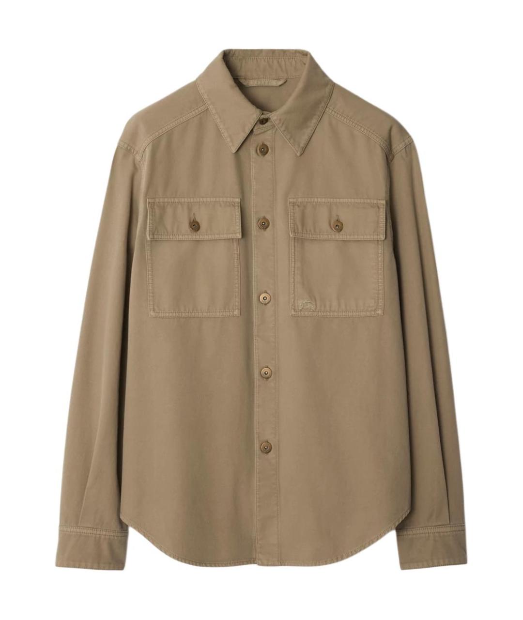 BURBERRY Хаки кэжуал рубашка, фото 1