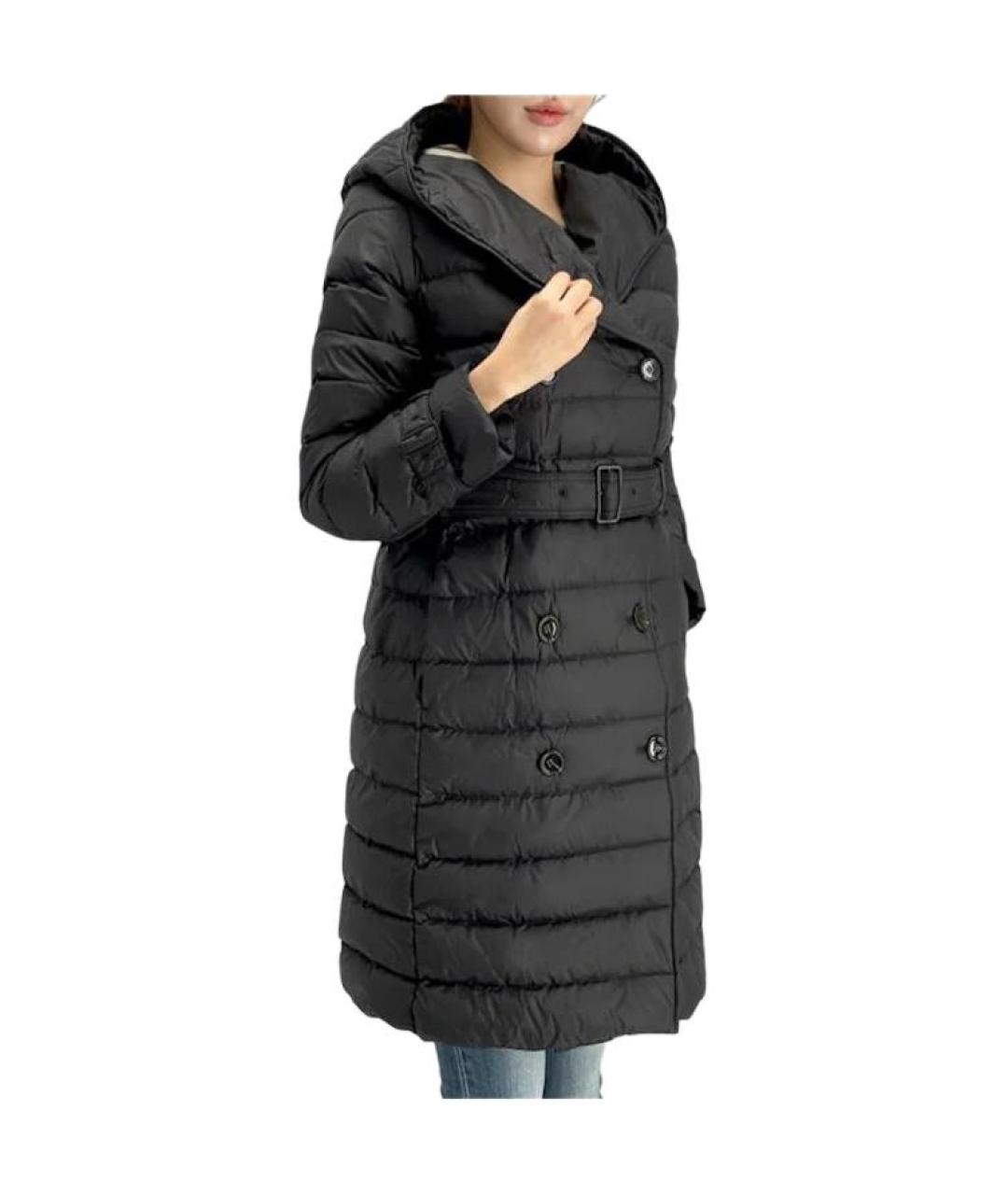 BURBERRY Черный полиамидовый пуховик, фото 2