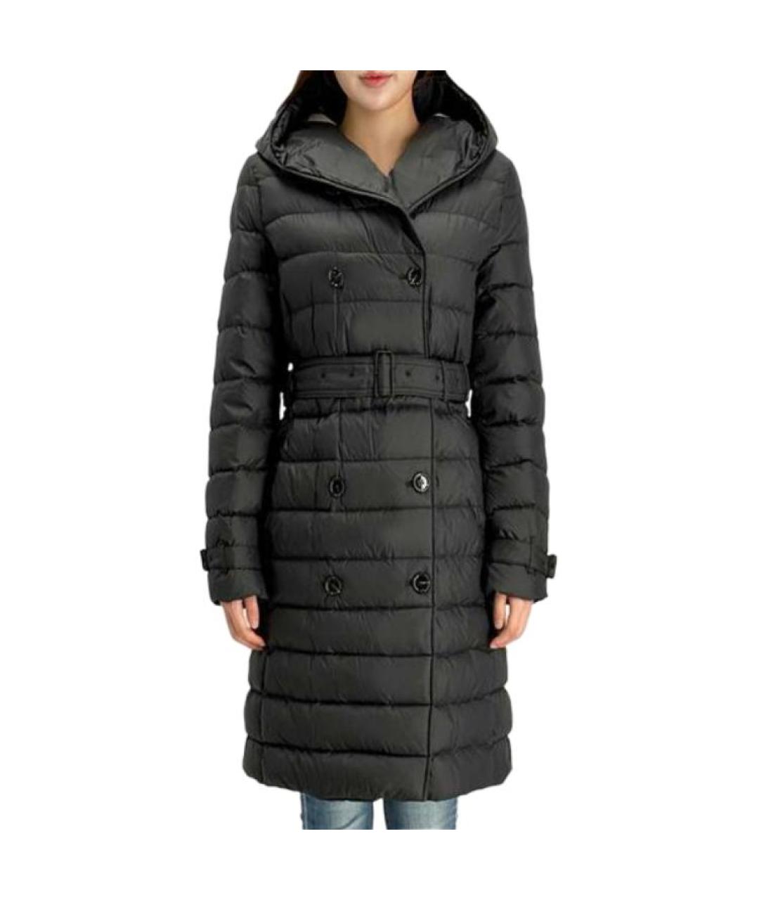 BURBERRY Черный полиамидовый пуховик, фото 3