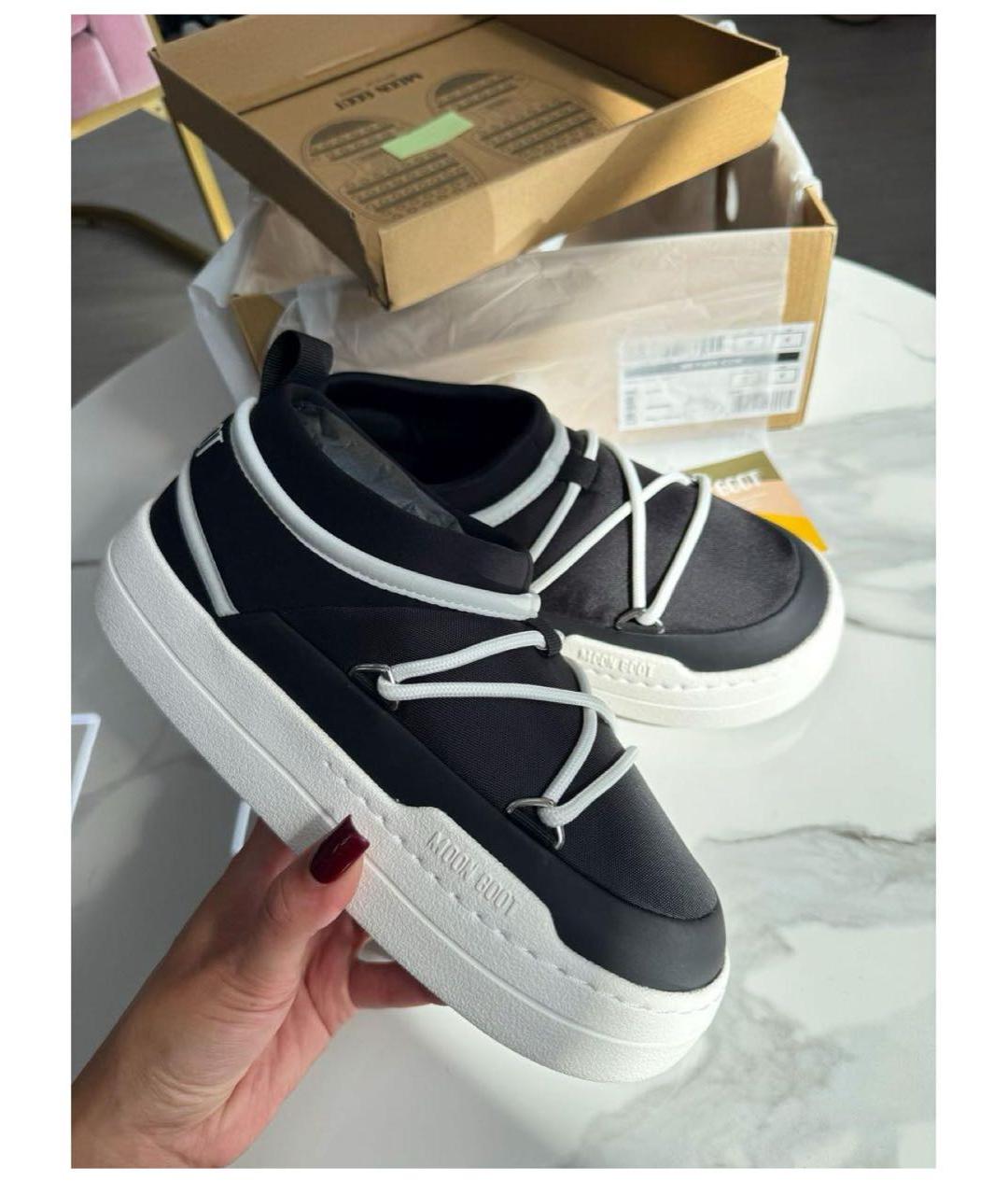 MOON BOOT Черные синтетические кроссовки, фото 8