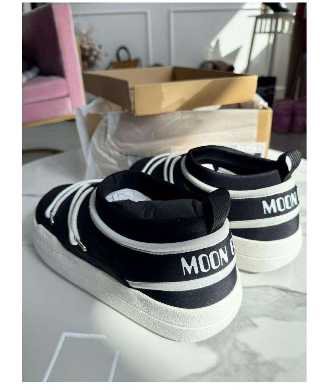 MOON BOOT Черные синтетические кроссовки, фото 4