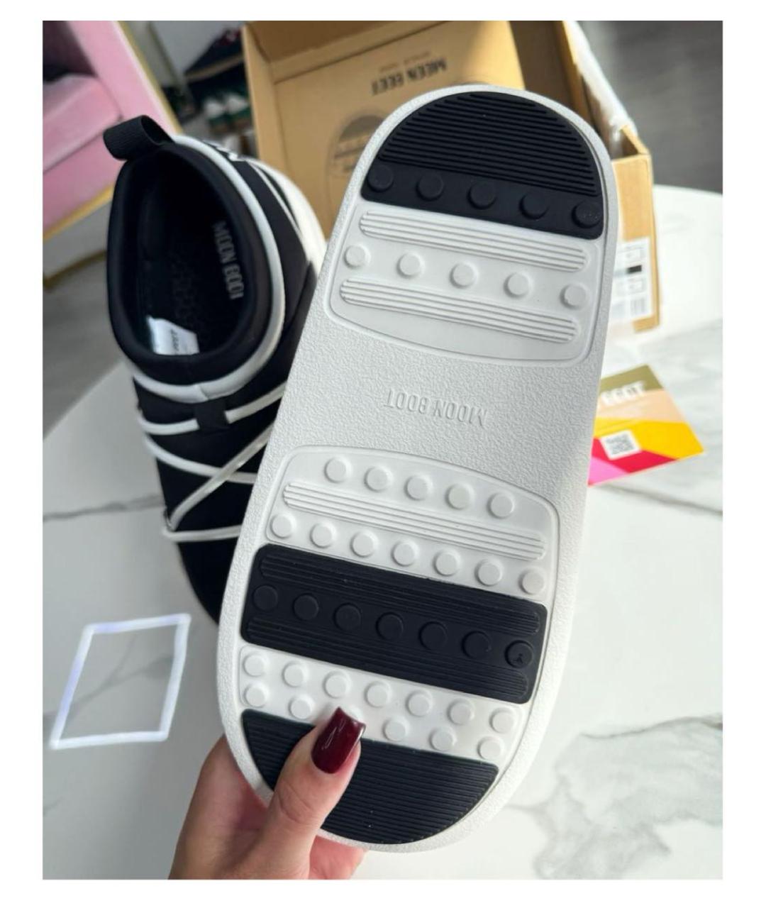 MOON BOOT Черные синтетические кроссовки, фото 5