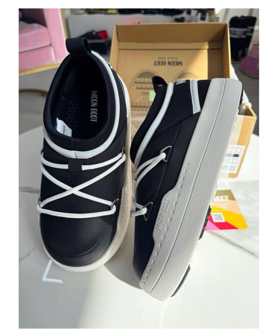 MOON BOOT Черные синтетические кроссовки, фото 7