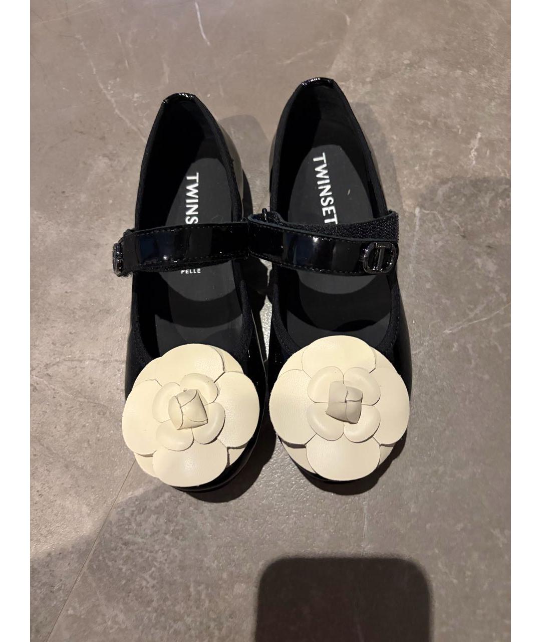 TWIN-SET Темно-синие туфли из лакированной кожи, фото 2