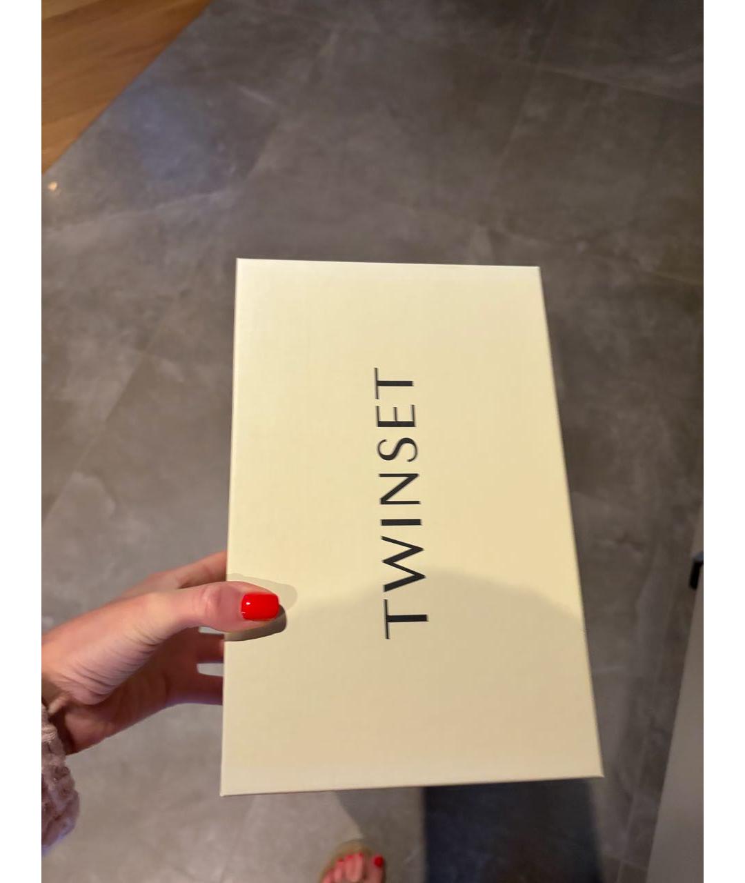 TWIN-SET Темно-синие туфли из лакированной кожи, фото 5