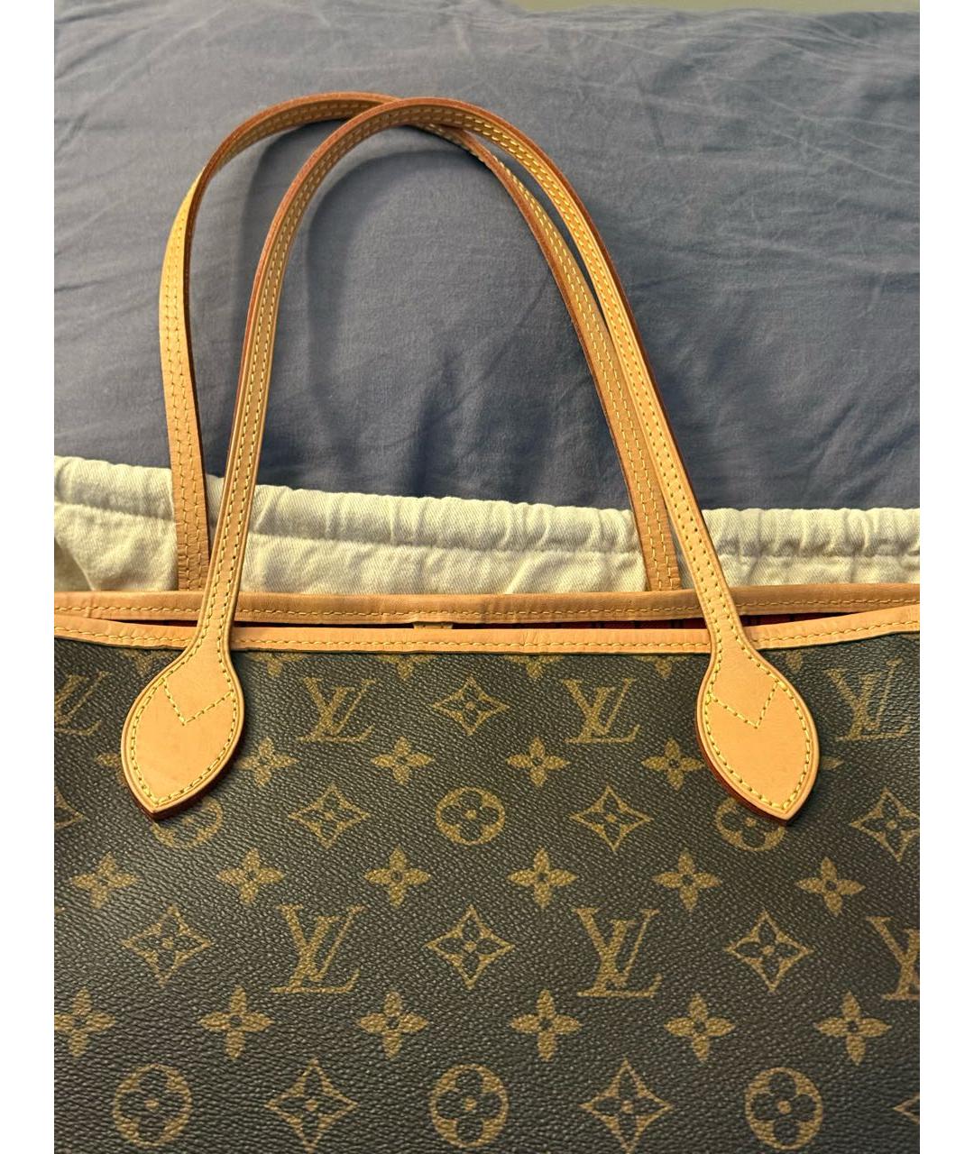 LOUIS VUITTON Коричневая сумка с короткими ручками, фото 3