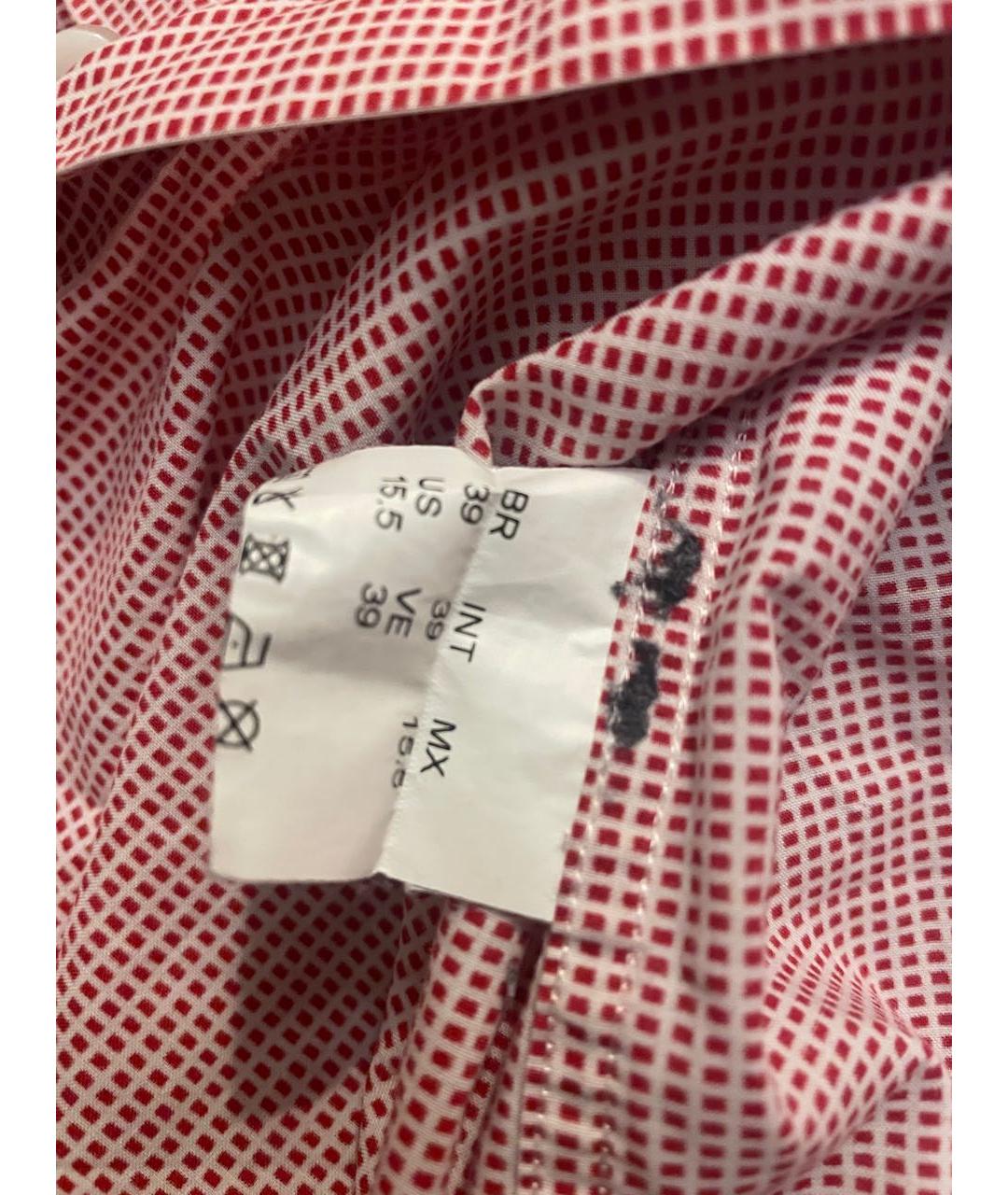 HUGO BOSS Красная хлопко-полиэстеровая классическая рубашка, фото 3