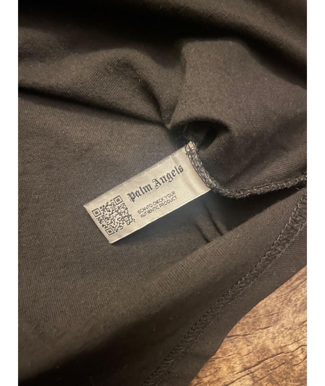 PALM ANGELS Черная хлопко-полиэстеровая футболка, фото 3