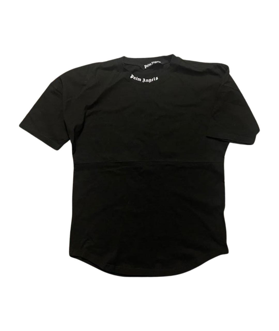PALM ANGELS Черная хлопко-полиэстеровая футболка, фото 1