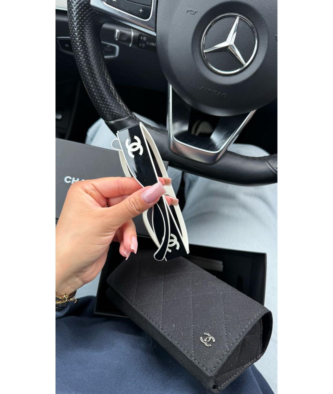 CHANEL Черные пластиковые солнцезащитные очки, фото 5