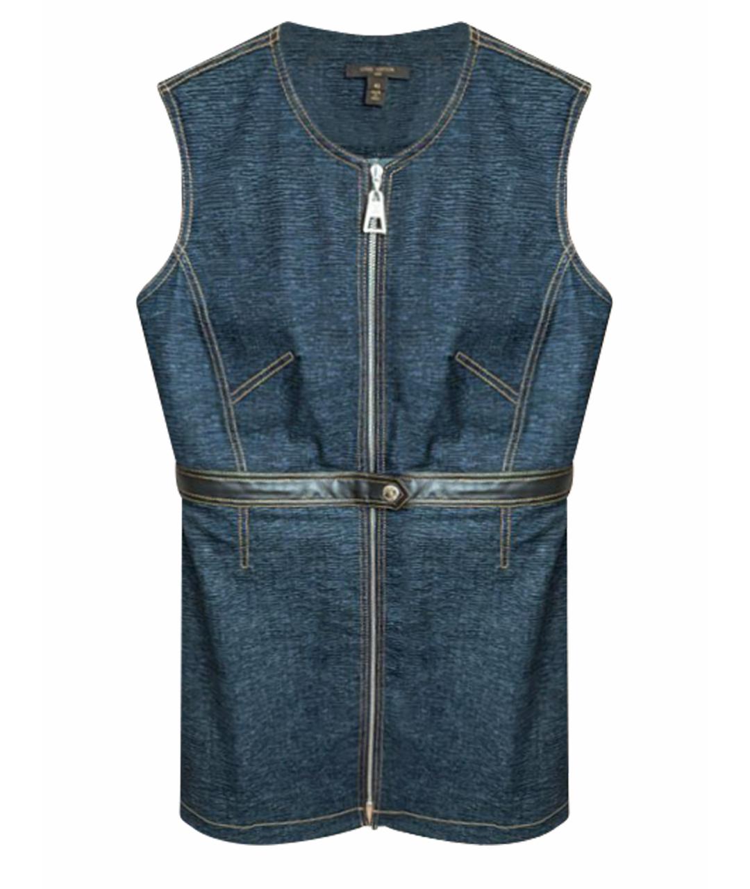 LOUIS VUITTON Темно-синее деним повседневное платье, фото 1