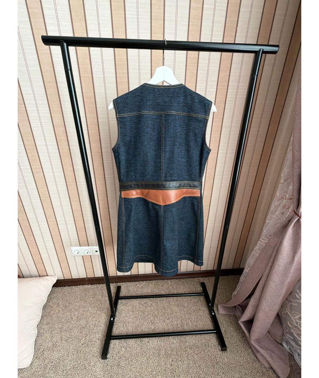 LOUIS VUITTON Темно-синее деним повседневное платье, фото 2