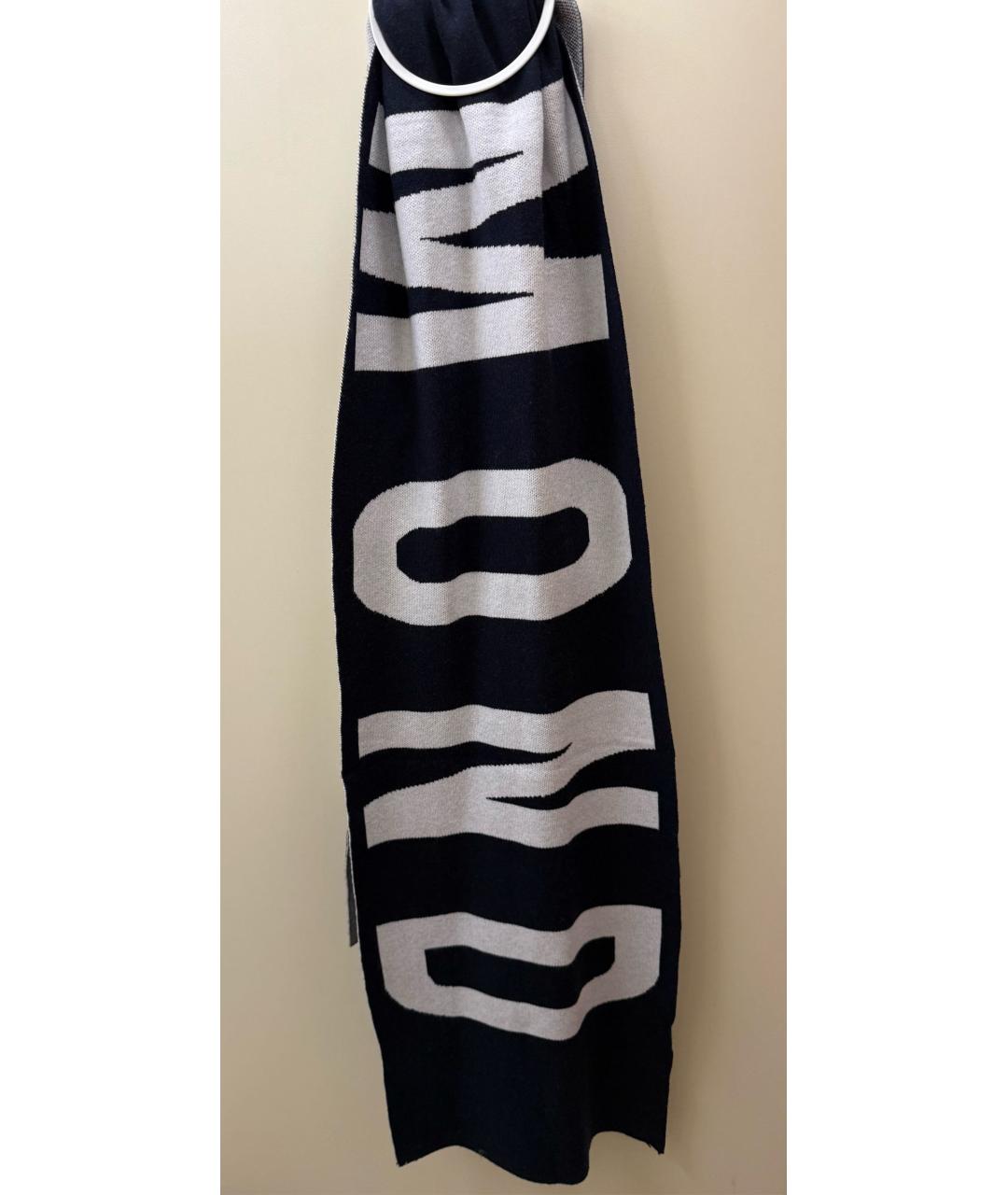 JOHN RICHMOND Темно-синий хлопковый шарф, фото 2