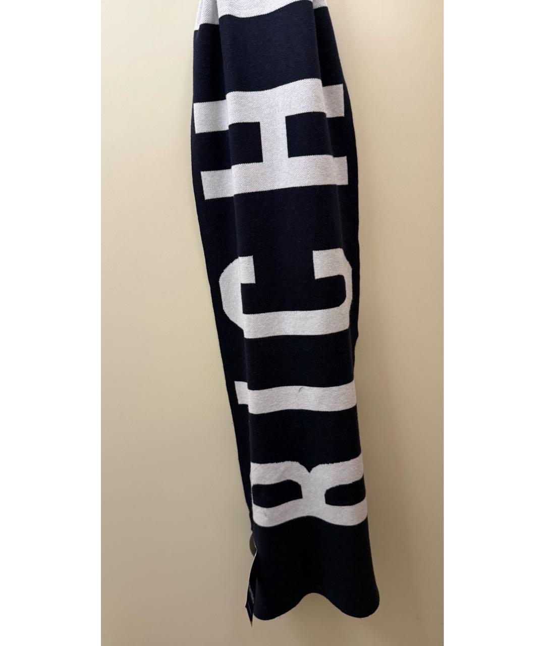 JOHN RICHMOND Темно-синий хлопковый шарф, фото 6