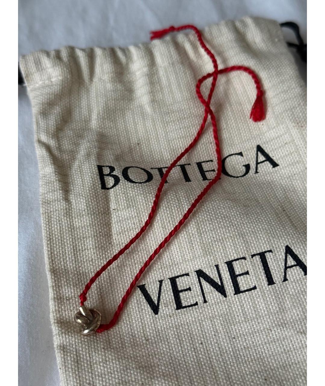 BOTTEGA VENETA Красный серебряный браслет, фото 4