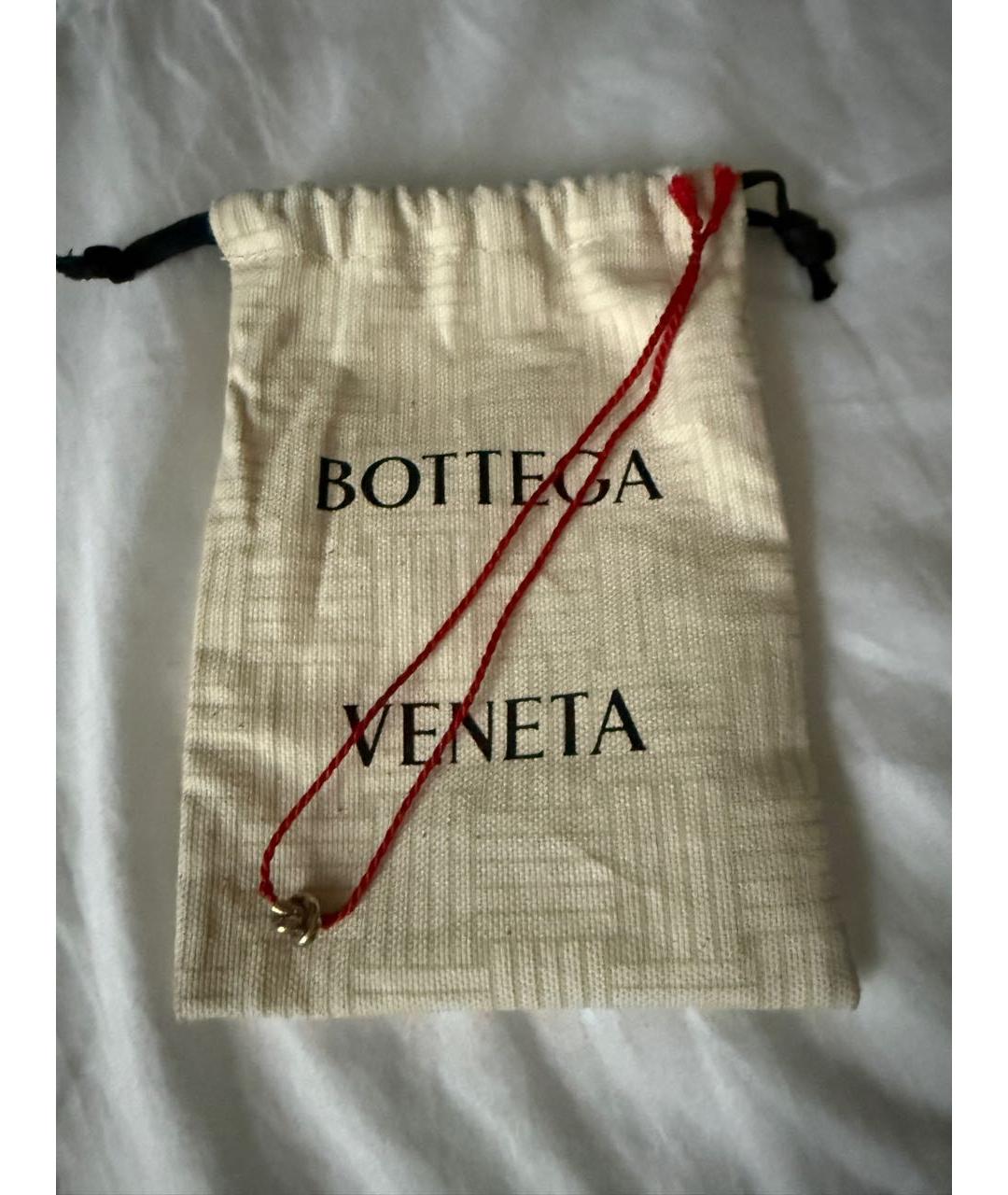 BOTTEGA VENETA Красный серебряный браслет, фото 3