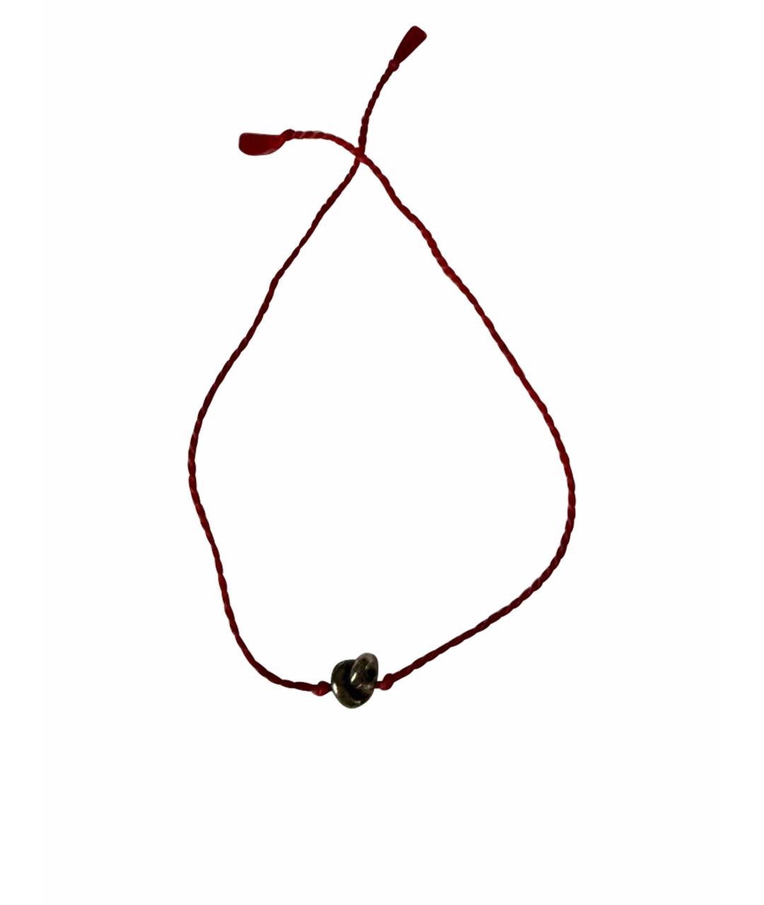 BOTTEGA VENETA Красный серебряный браслет, фото 1