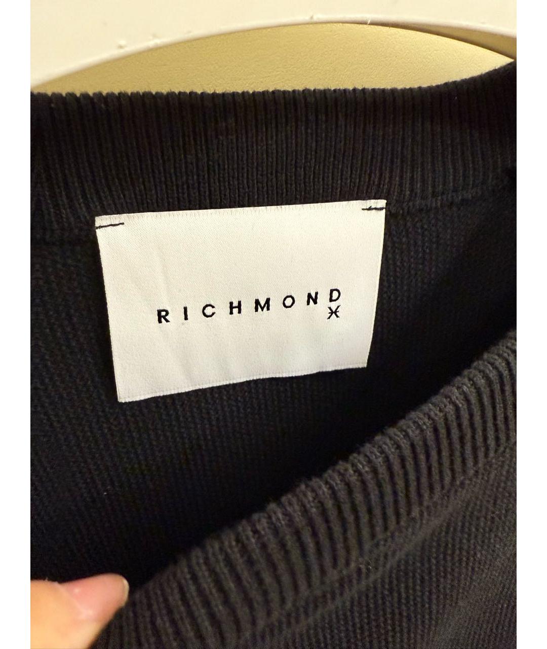 JOHN RICHMOND Черный хлопковый джемпер / свитер, фото 3