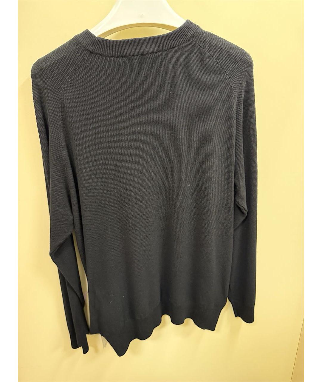 JOHN RICHMOND Черный хлопковый джемпер / свитер, фото 2