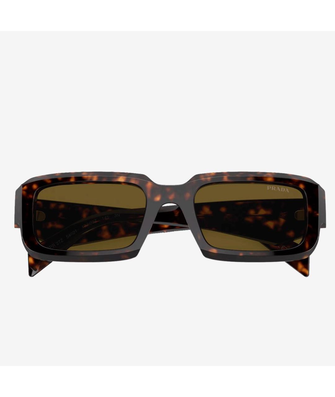 PRADA Коричневые пластиковые солнцезащитные очки, фото 4