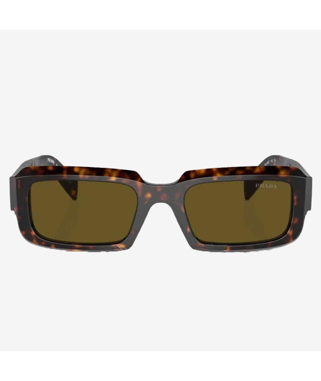 PRADA Коричневые пластиковые солнцезащитные очки, фото 8