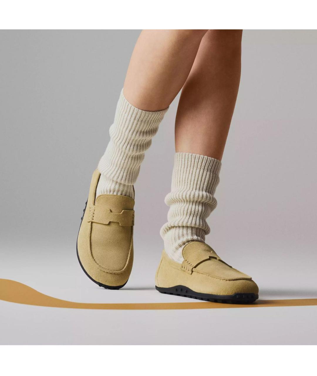 HERMES Бежевые замшевые лоферы, фото 2