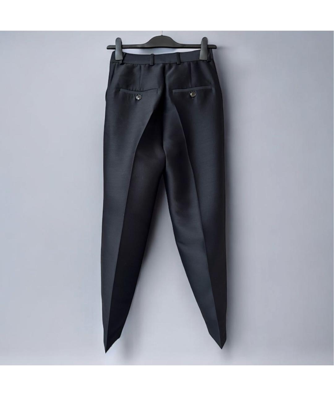 TOTEME Черные шерстяные прямые брюки, фото 3