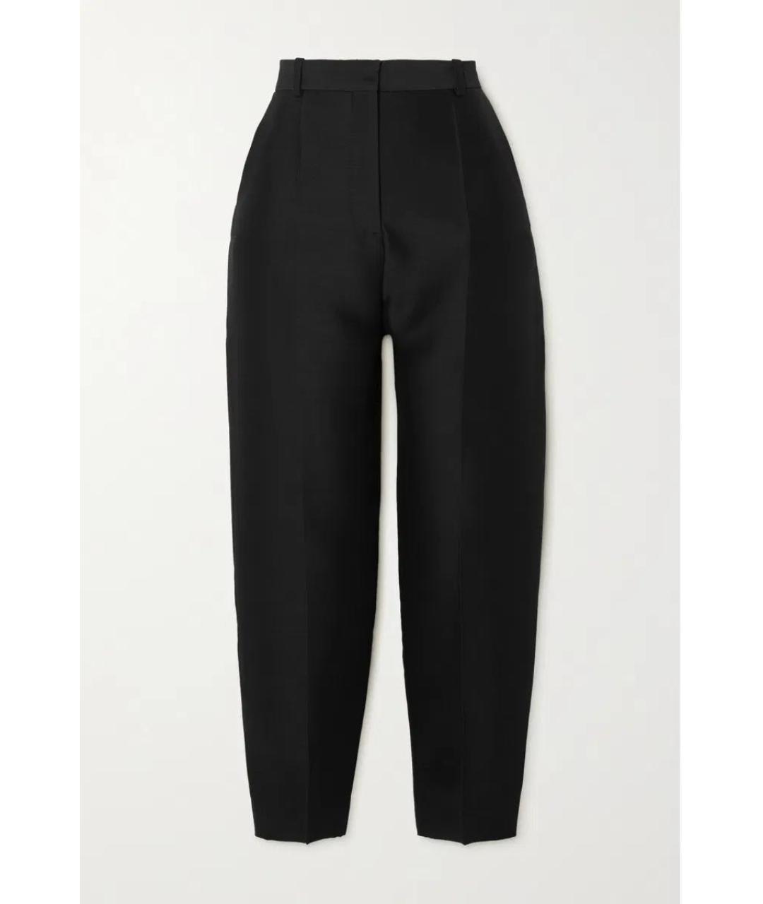 TOTEME Черные шерстяные прямые брюки, фото 9